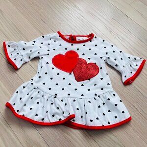 Rare Editions Heart Print Top Size 18M